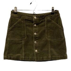 Wild Fable Green Corduroy Mini Skirt